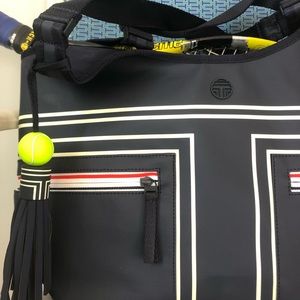 Tory Burch NWT Canvas Bucket Tote (tennis bag)